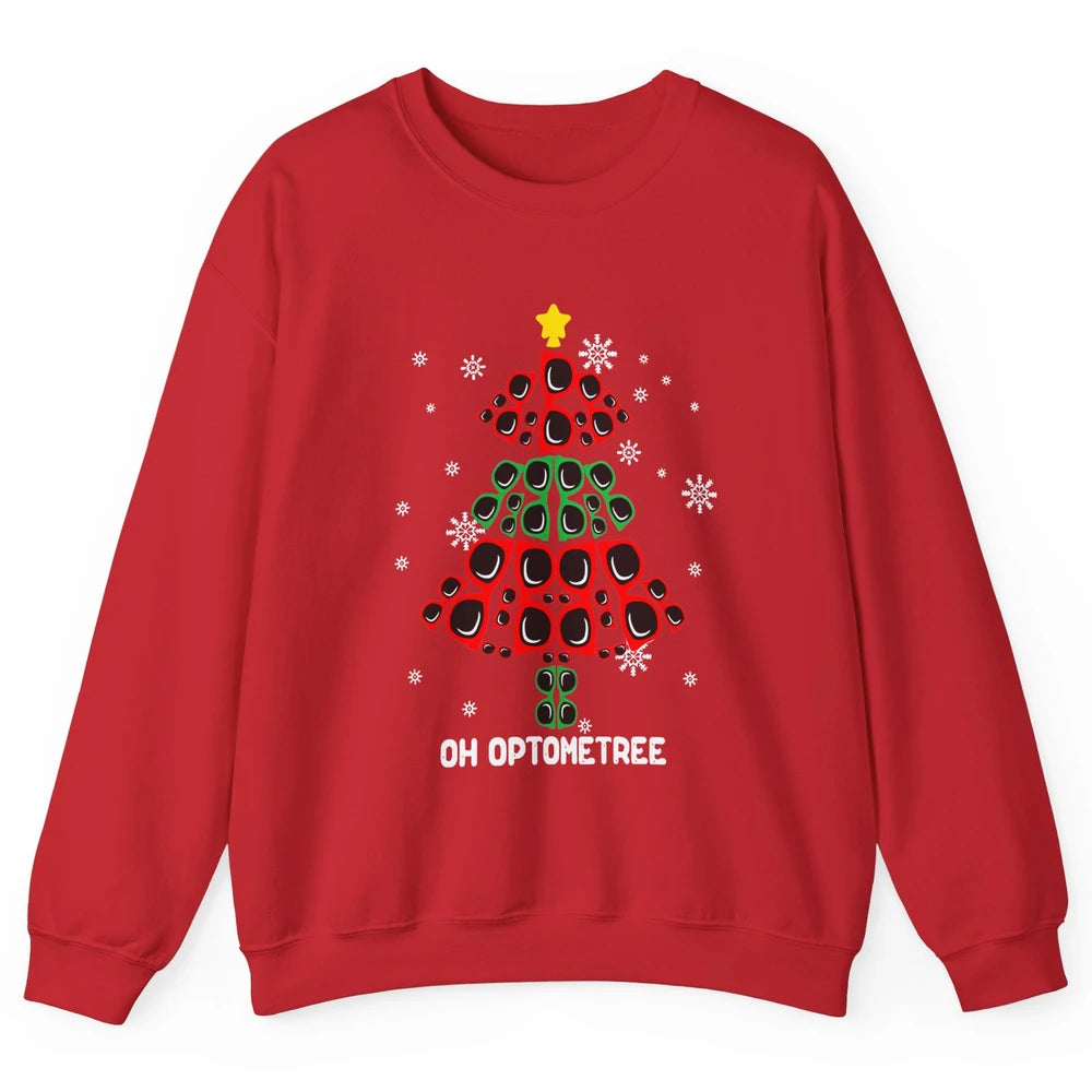 Glasses Christmas Tree Oh Optometree Optometry Optician Gift Unisex Crewneck Sweatshirt