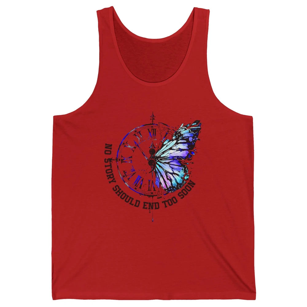 Suicide Prevention Butterfly No Story Should End Too Soon Unisex Jersey Tank