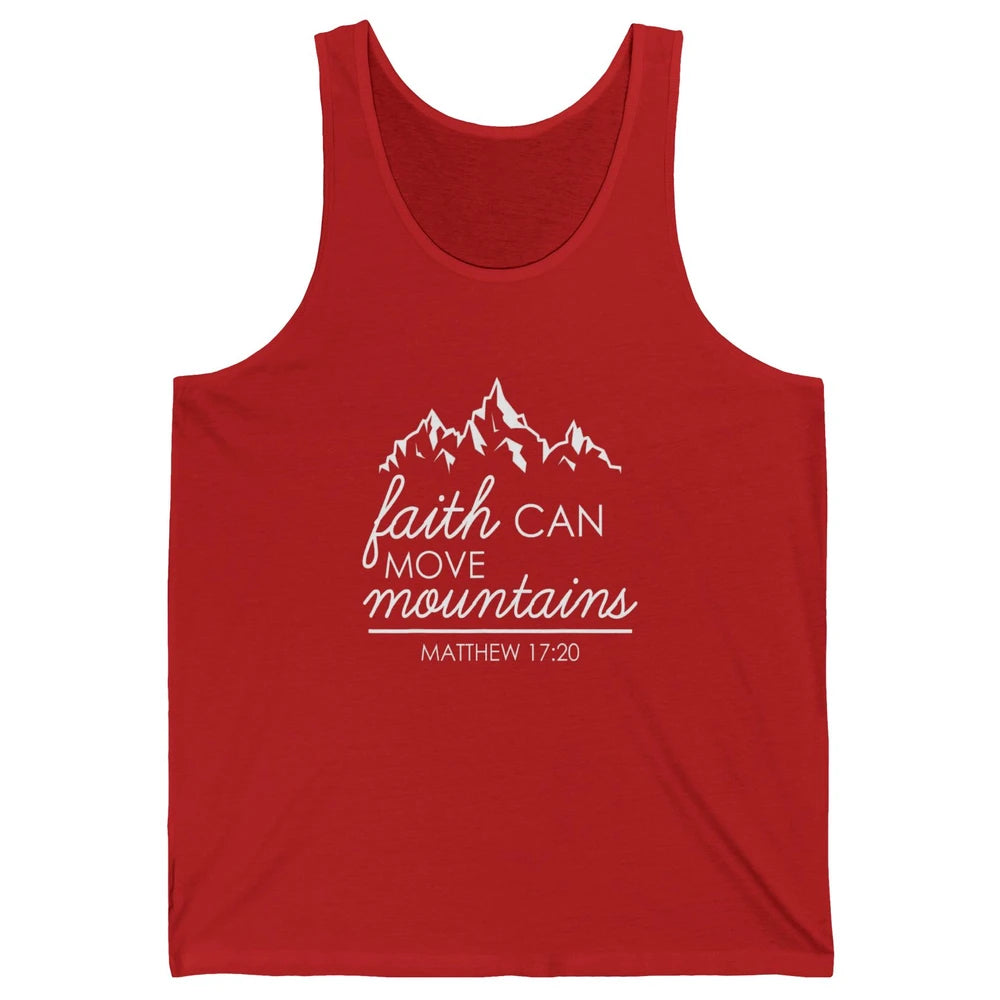 Bible Verse Jesus Christian Religion Mountains God Faith Unisex Jersey Tank