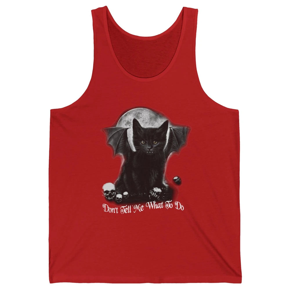 Black Cat Witch Don't Tell Me What To Do Halloween Costume Unisex Jersey Tank