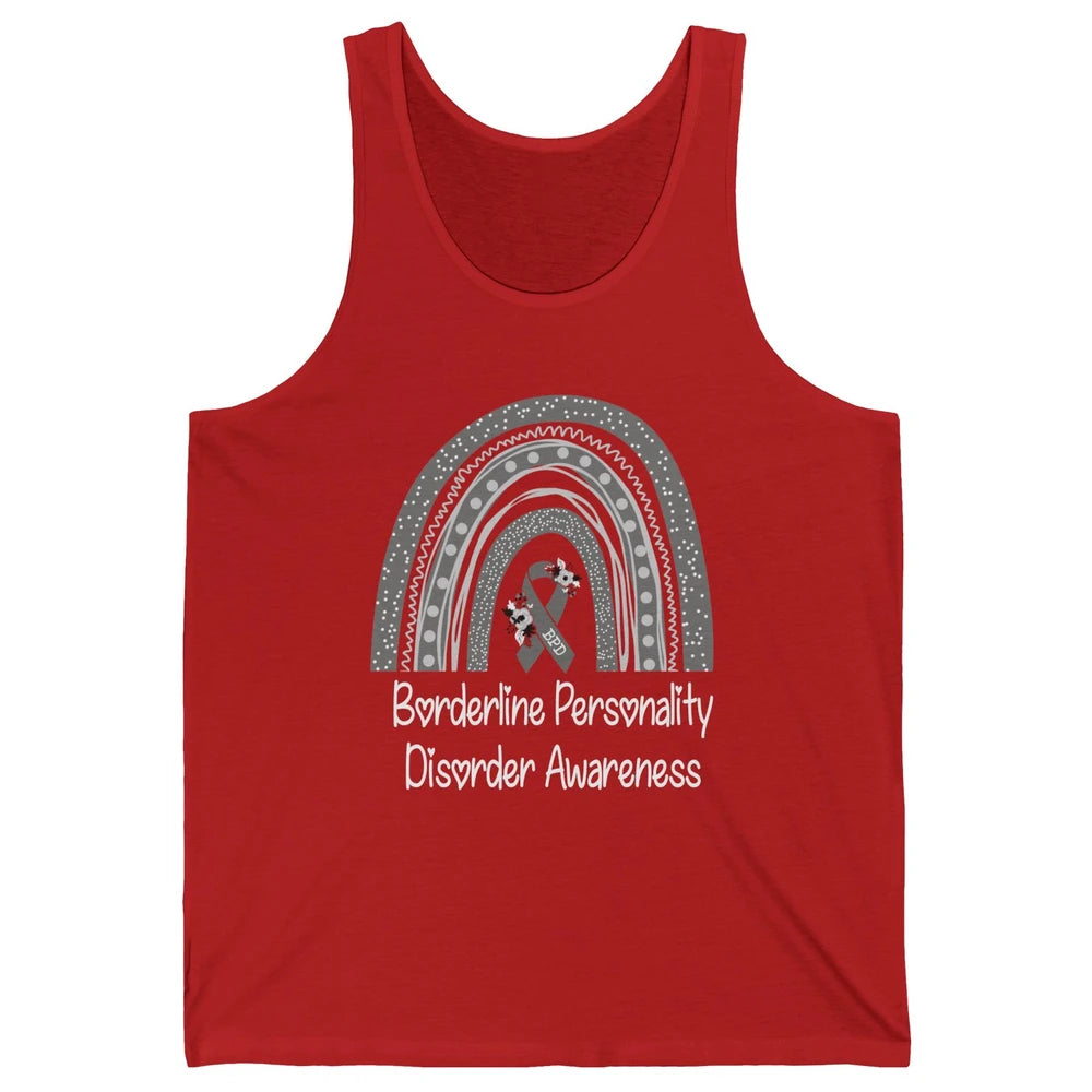 Borderline Personality Disorder Awareness BPD Gray Rainbow Unisex Jersey Tank