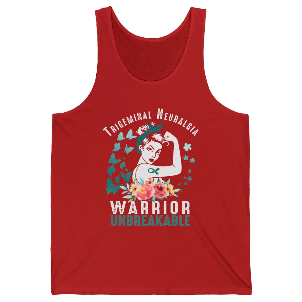 Trigeminal Neuralgia Warrior Unbreakable Strong Woman Unisex Jersey Tank