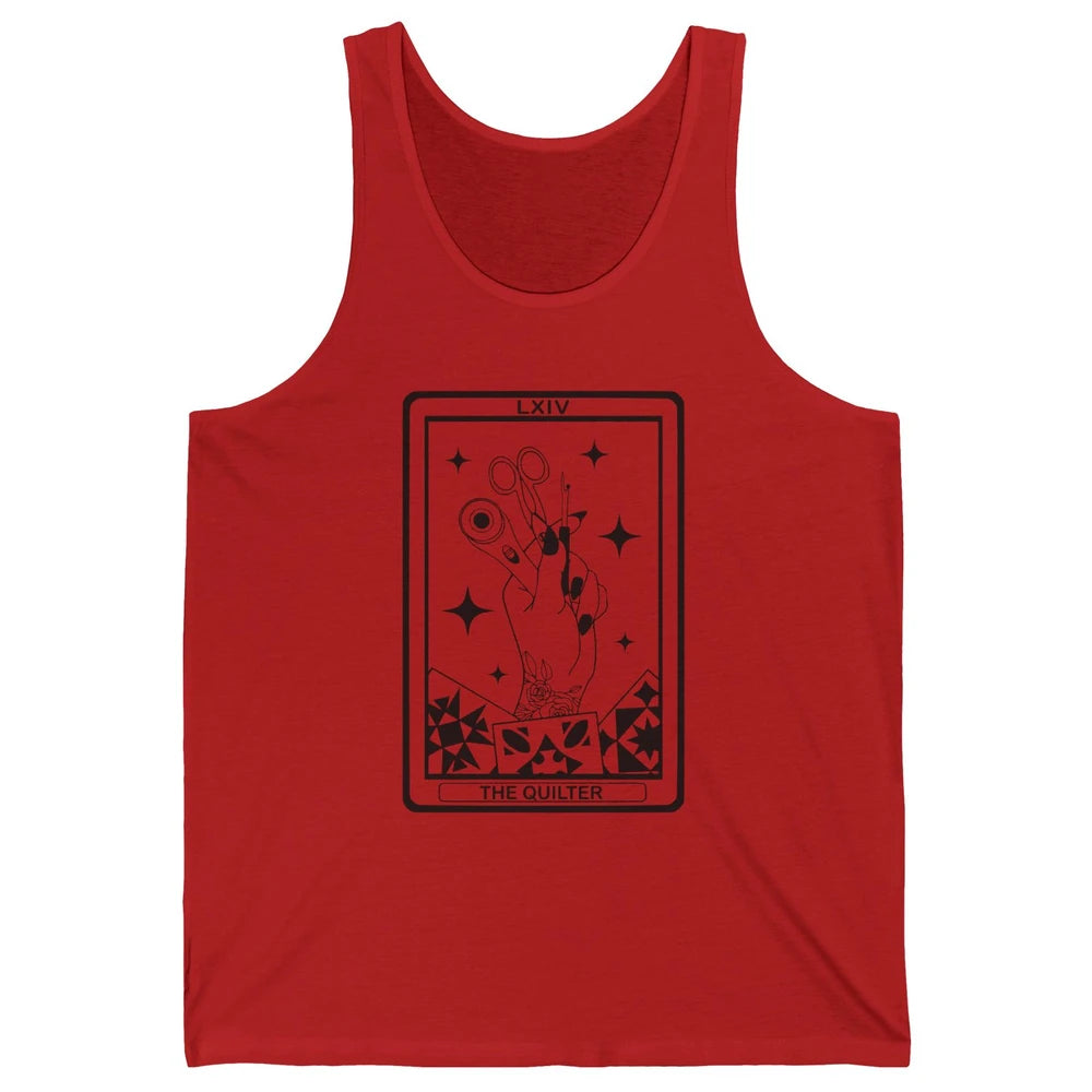 The Quilter Tarot Card Quilting Tool Sewing Yarning Crafting Unisex Jersey Tank