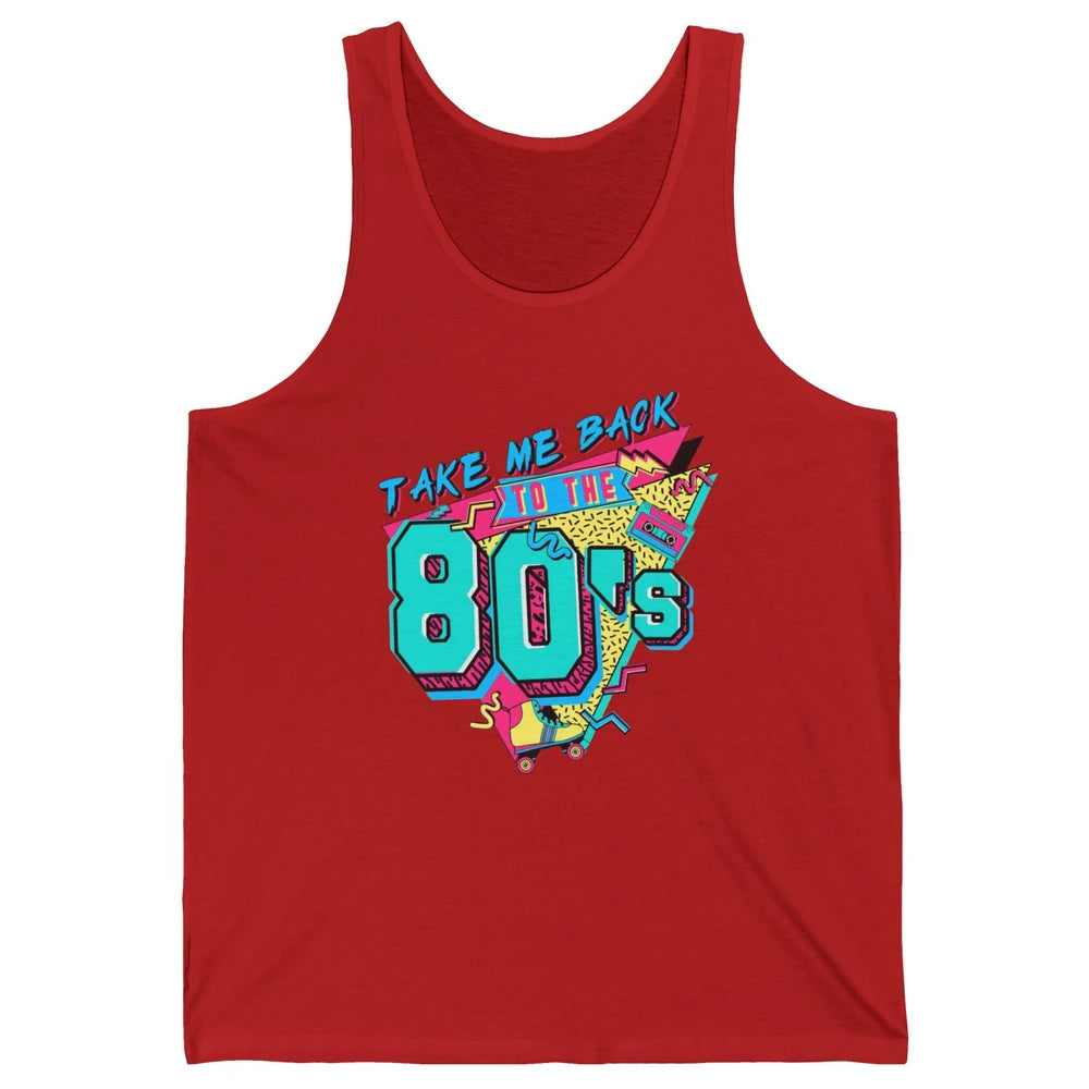 Vintage Take Me Back To The 80s Cassette Retro Rainbow Child Unisex Jersey Tank