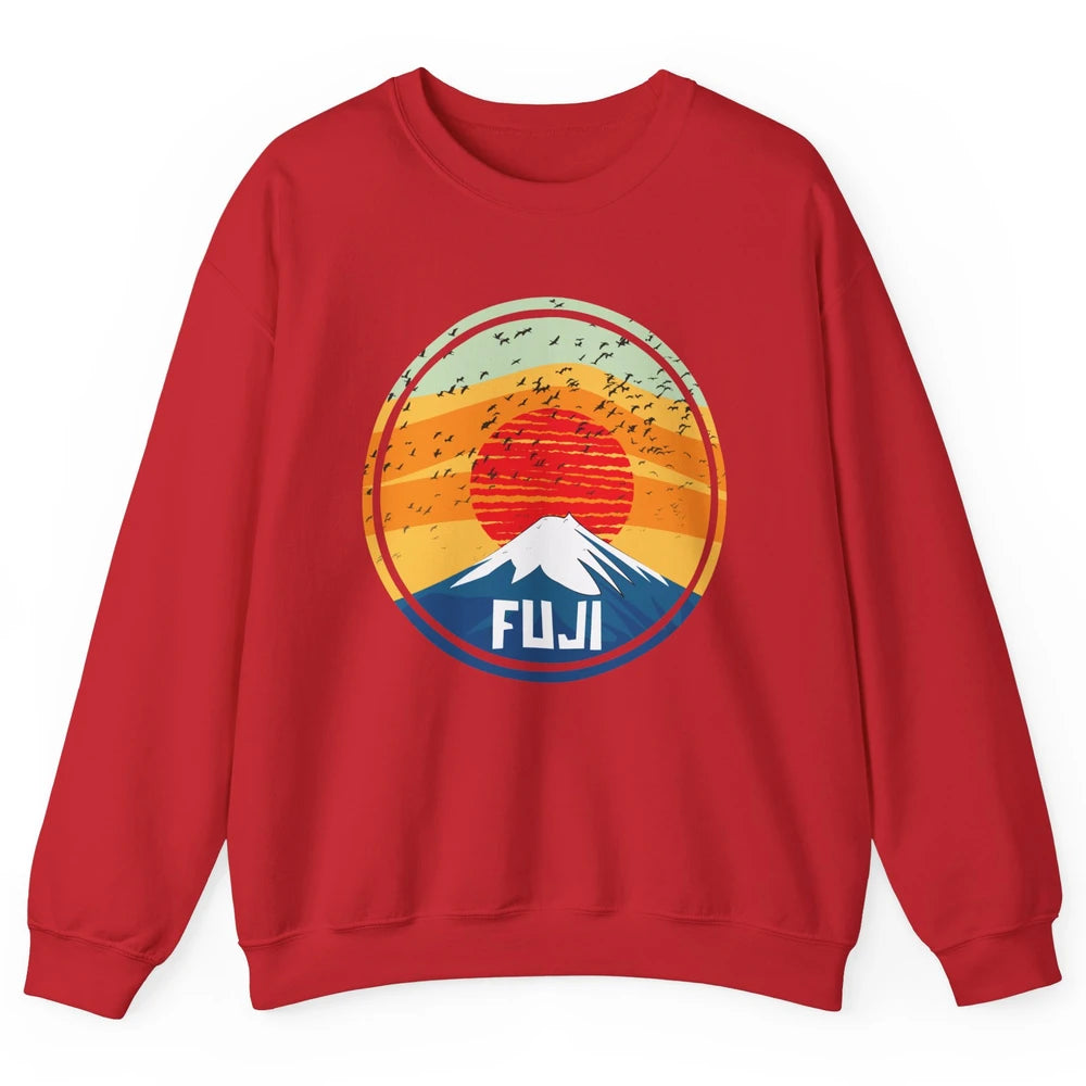 Vintage Sunset Mount Fuji The Highest Mountain In Japan Unisex Crewneck Sweatshirt