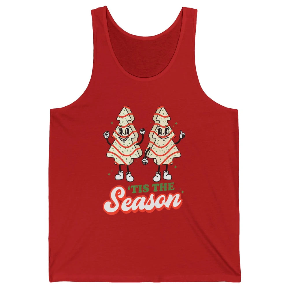 Merry Christmas Little Tis The Season Xmas Tree Cookies Snow Unisex Jersey Tank