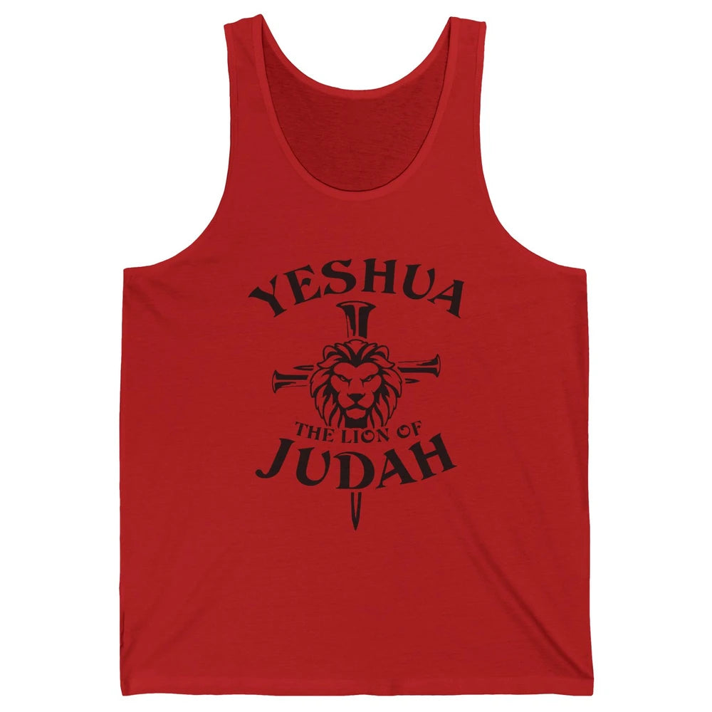 Yeshua Jesus Cross Lion Of Judah Christian Faith Religious Unisex Jersey Tank