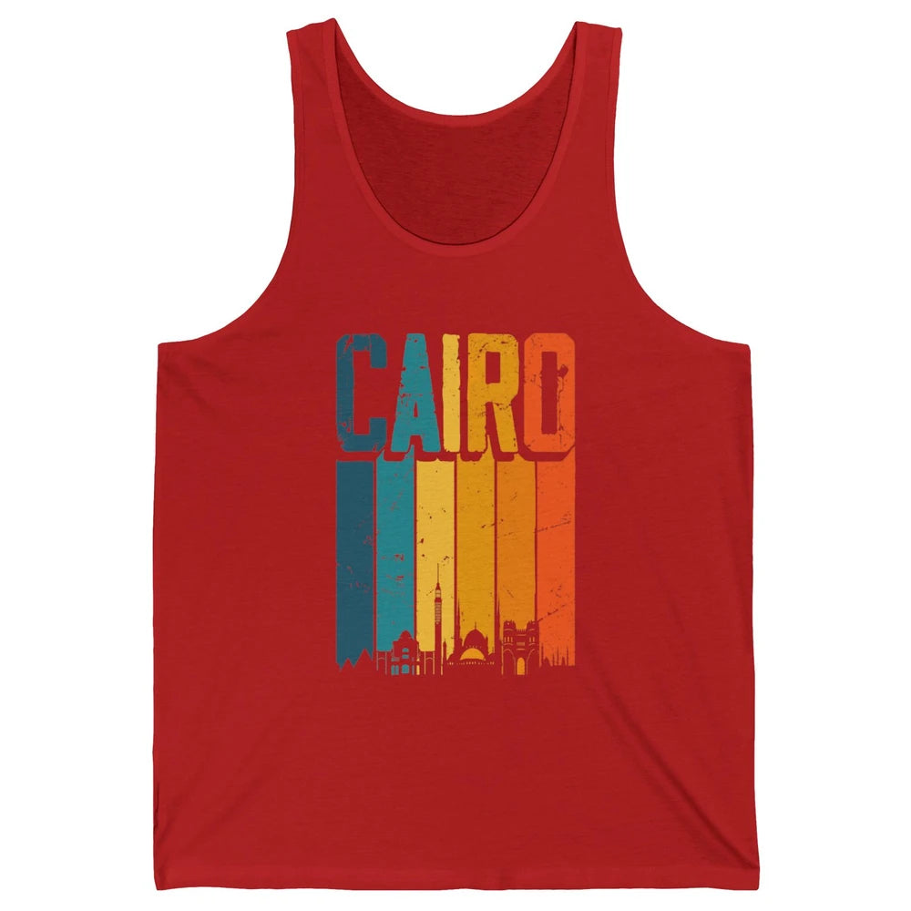 Ancient Pyramids Mystery Cairo Egypt Egyptian Sunset Skyline Unisex Jersey Tank