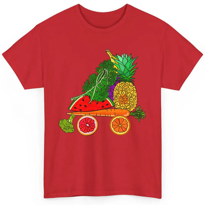 Fruity Watercolor Veggie Vegan Tropical Summer Fruit Pun Classic Unisex T-Shirt