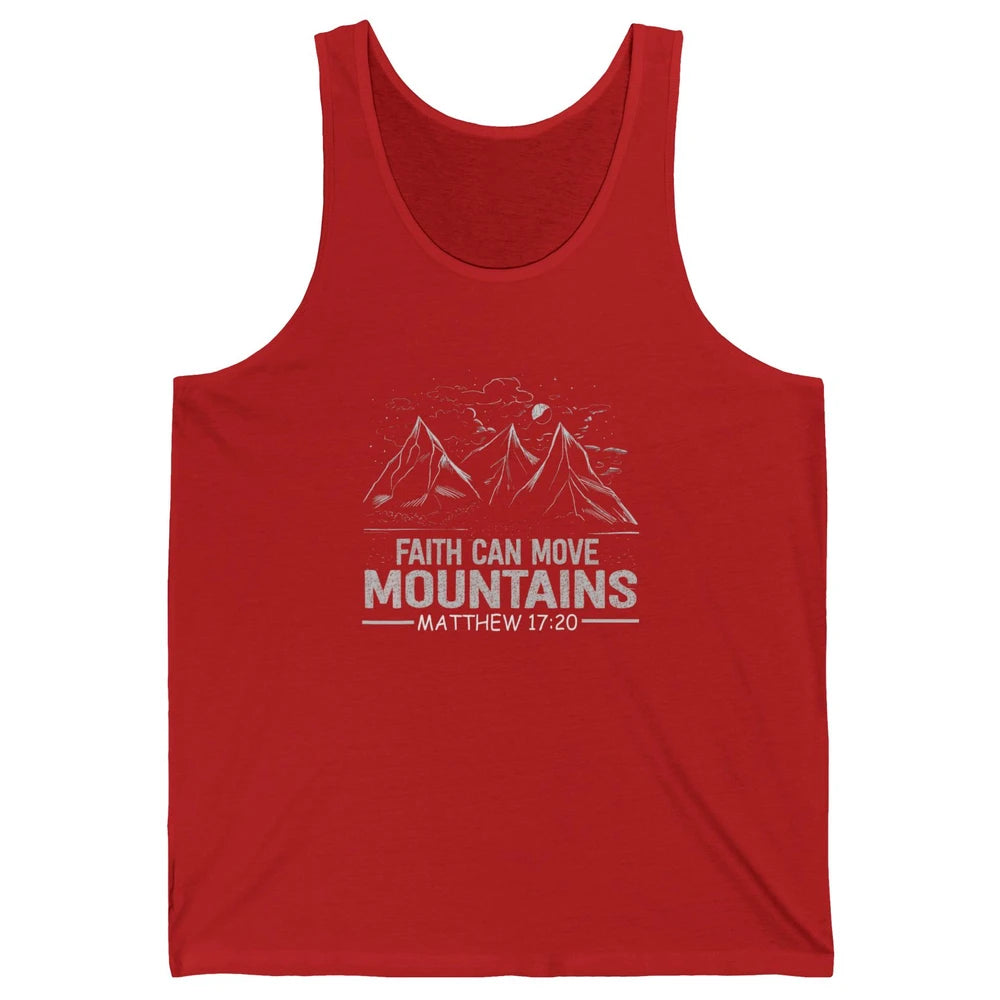 Vintage Faith Move Mountains Bible Verse Jesus Christian God Unisex Jersey Tank