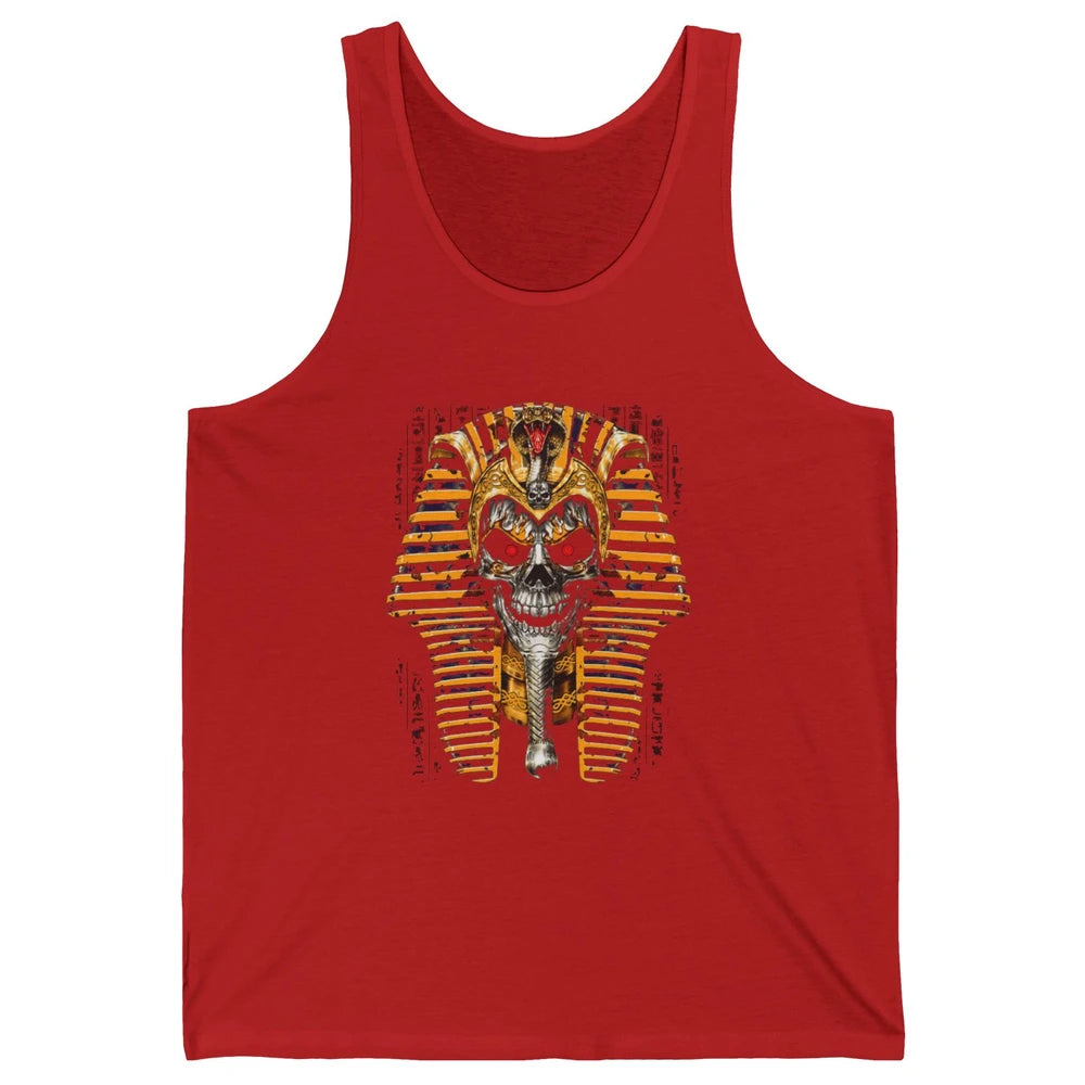 Ancient Egyptian Pyramid Skull King Tut Pharaoh Tutankhamun Unisex Jersey Tank