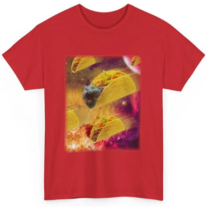 Funny Cat In Space Taco Cat Galaxy Astronaut Cat Taco Lovers Classic Unisex T-Shirt