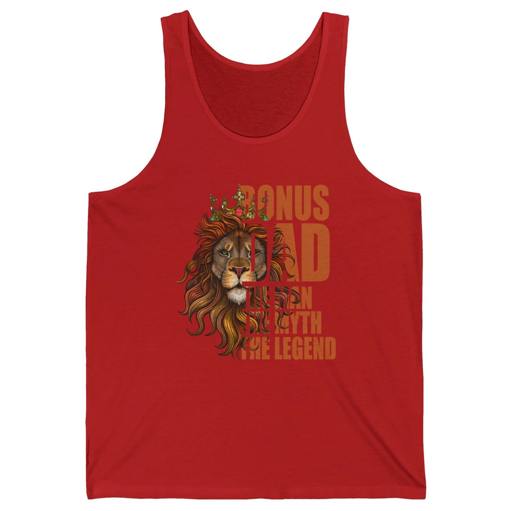 Vintage Lion Bonus Dad The Man The Myth The Legend Dad Gift Unisex Jersey Tank