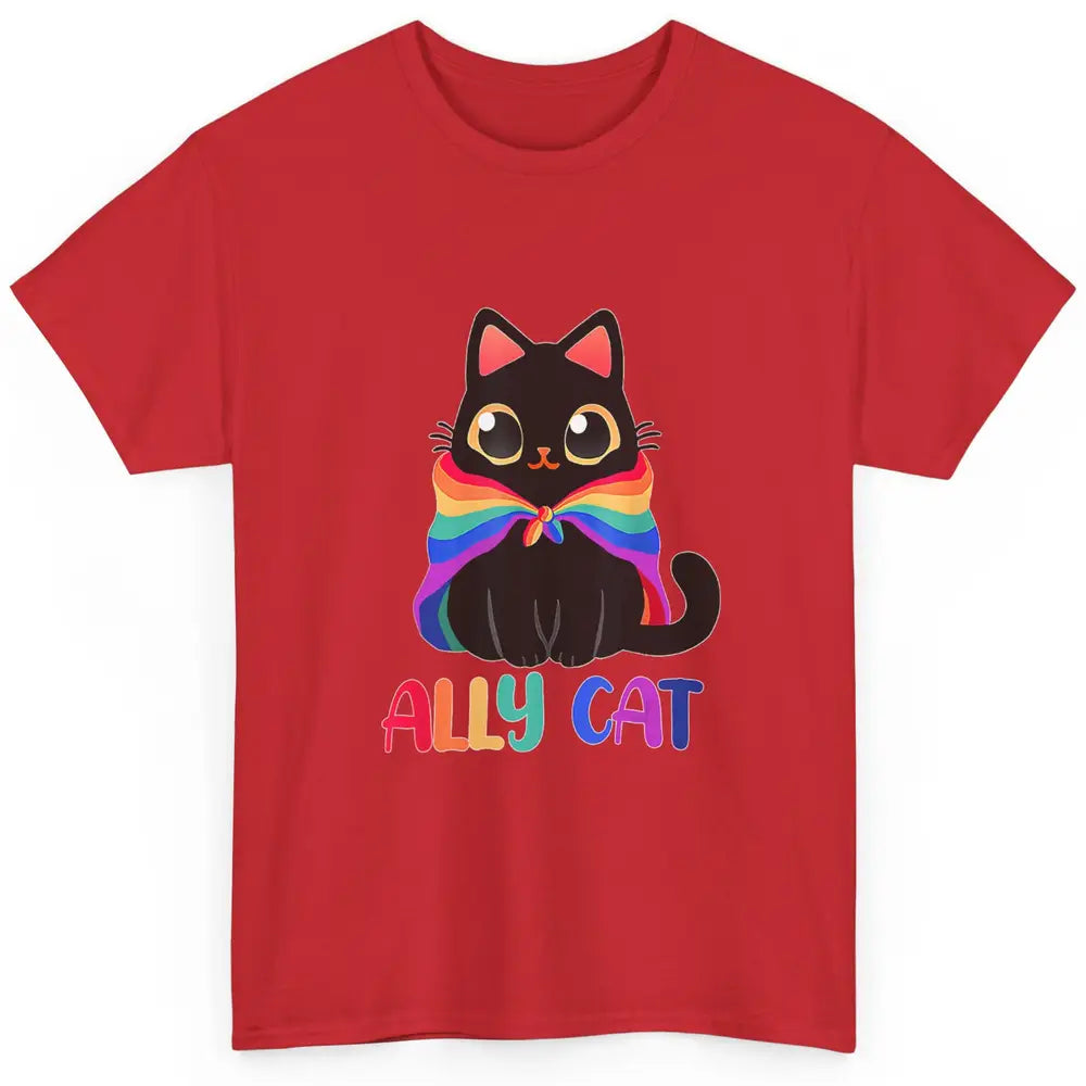 Funny Be Kind Ally Cat LGBT Awareness Pride Month Rainbow Classic Unisex T-Shirt