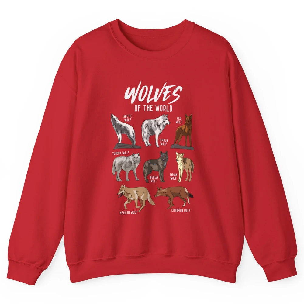 Wolves Of The World Wild Animal Moon Hunter Wolf Hunting Unisex Crewneck Sweatshirt