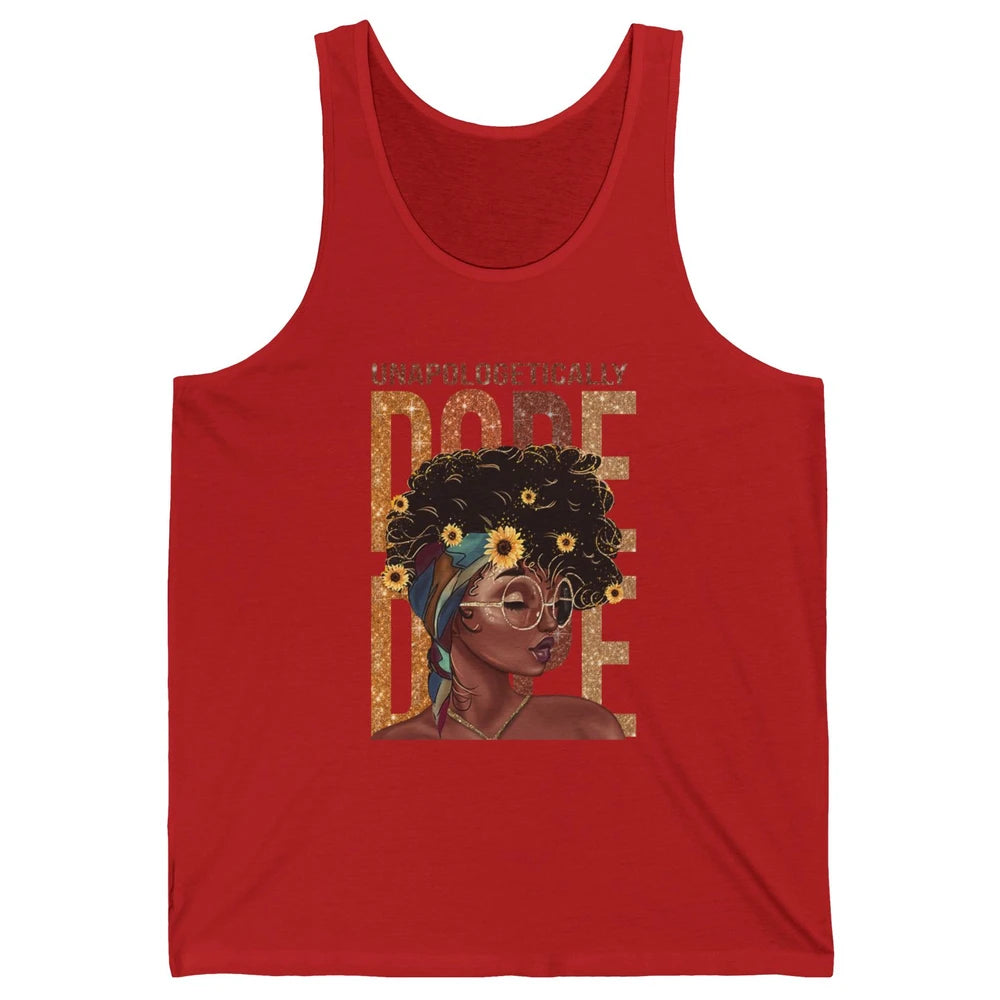 Unapologetically Dope Black Girl Black Pride Afro American Unisex Jersey Tank