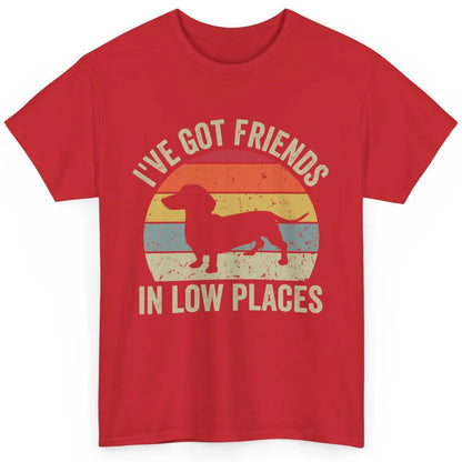 Vintage Dachshund I've Got Friends In Low Places Wiener Mom Classic Unisex T-Shirt