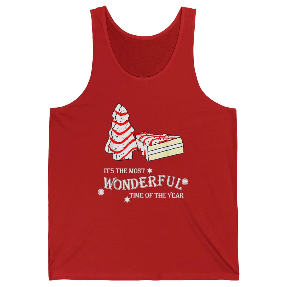 Merry Christmas Its The Most Wonderful Time Xmas Tree Cakes Unisex Jersey Tank