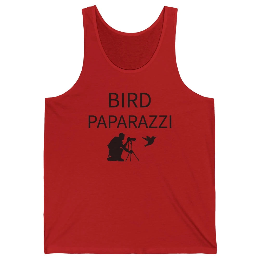 Birdwatching Funny Bird Paparazzi Birding Photography Bird Unisex Jersey Tank