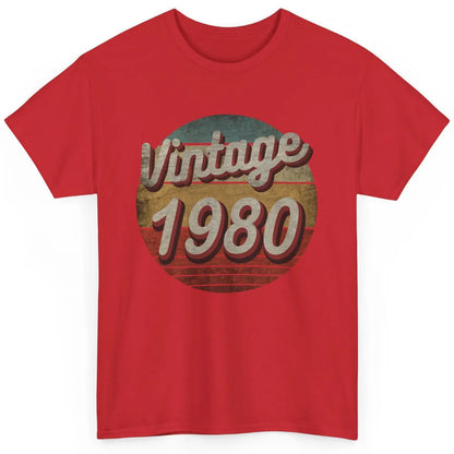 Retro Vintage 1980 Men Women Birthday Gift Born In 1980s Classic Unisex T-Shirt