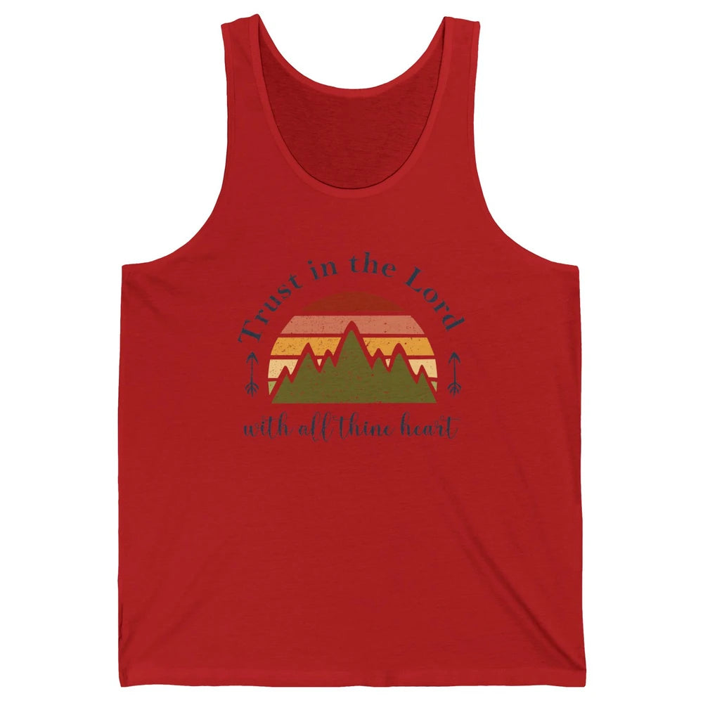 Vintage Trust In The Lord With All Heart Christian Religious Unisex Jersey Tank