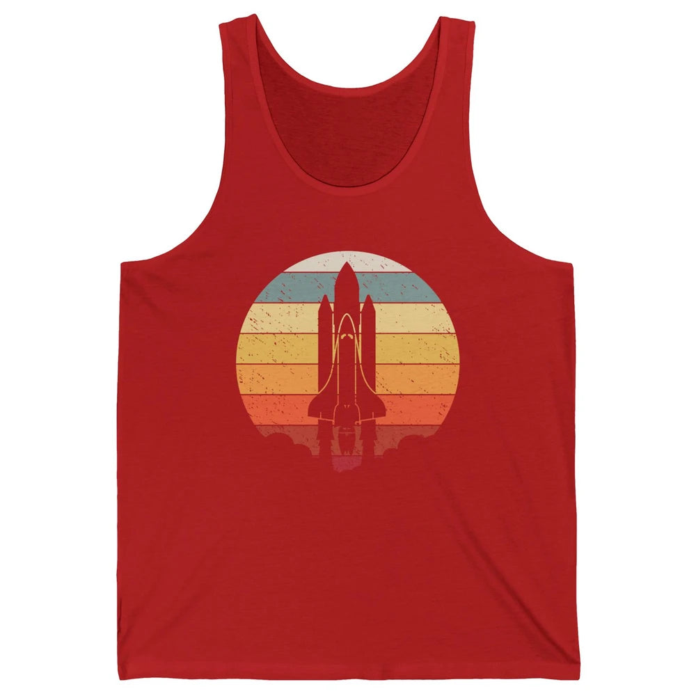 Vintage Astronaut Spaceship Spacecraft Spaceman Astrology Unisex Jersey Tank