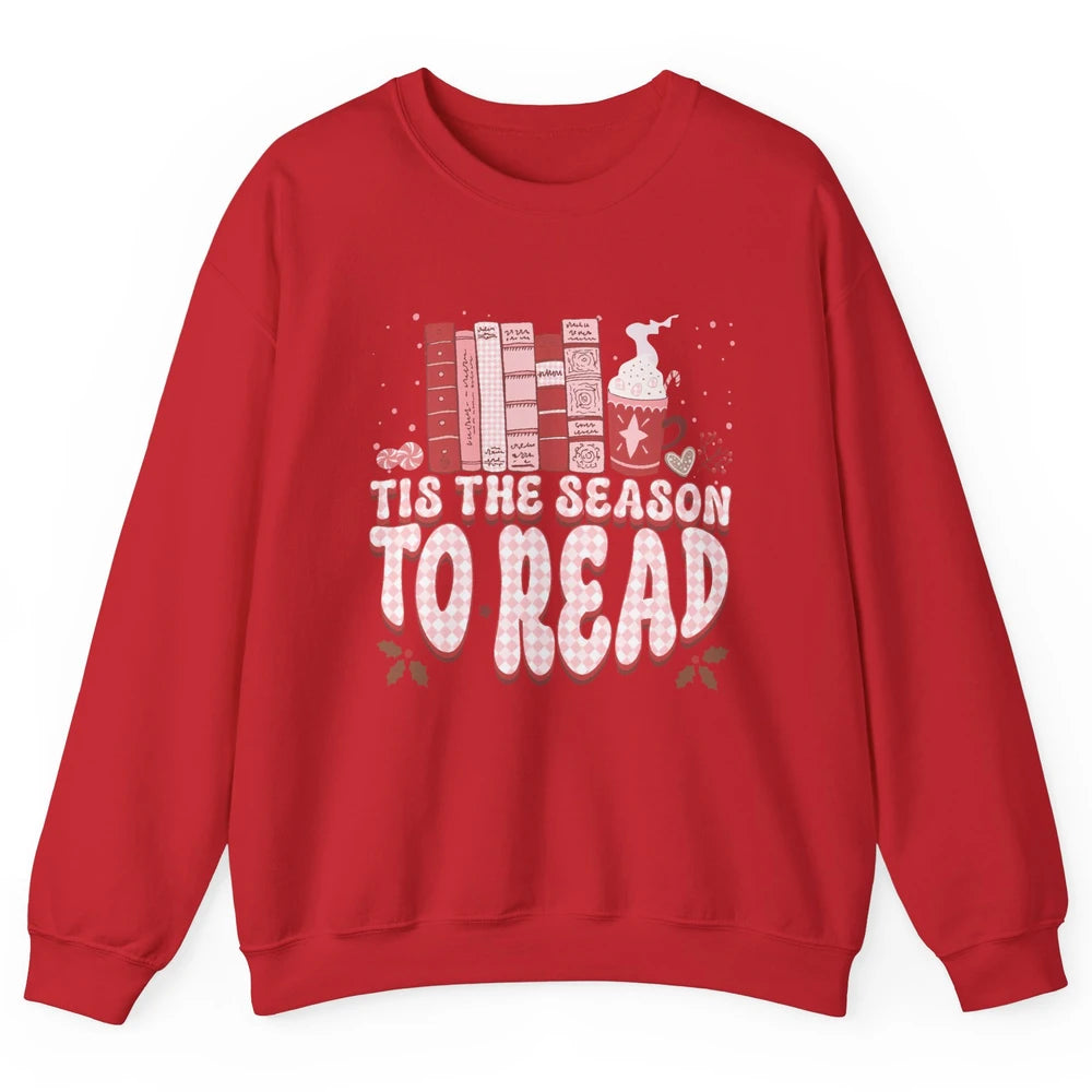 Tis The Season To Read Retro Christmas Book Reader Book Nerd Unisex Crewneck Sweatshirt