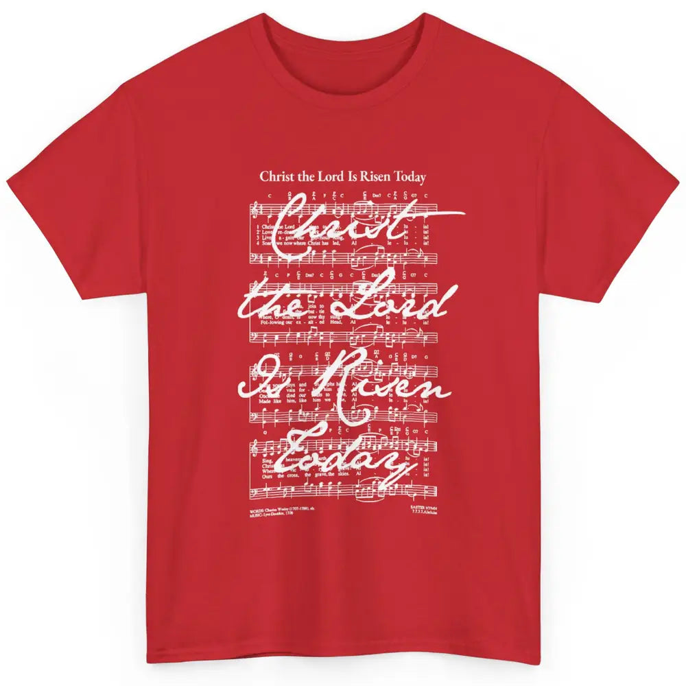 Christian Easter Hymn Christ The Lord Is Risen Musical Notes Classic Unisex T-Shirt