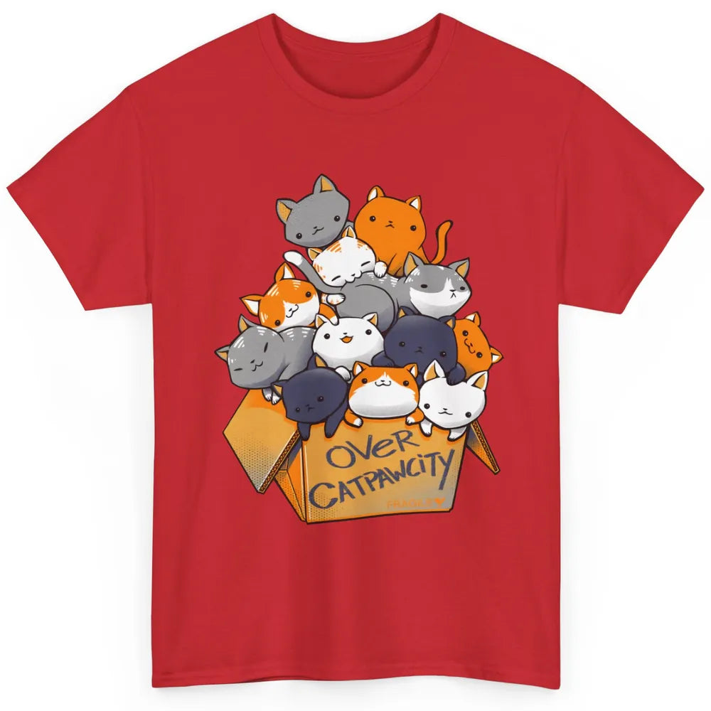 Funny Cat In Box Over Cat Paw City Abandoned Cats Adopt Cat Classic Unisex T-Shirt