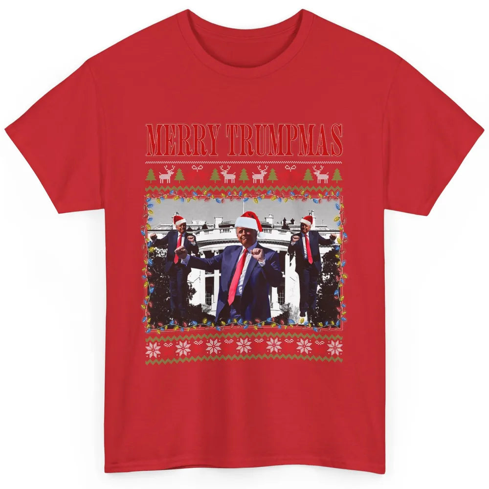 Funny Merry Trumpmas Christmas Donald Trump Santa Family Xmas President Republican Political Ugly Classic Unisex T-Shirt