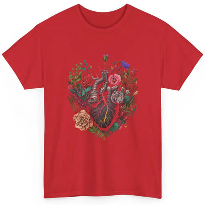 Anatomical Heart Show Your Love Anatomy Cardiologist Floral Classic Unisex T-Shirt