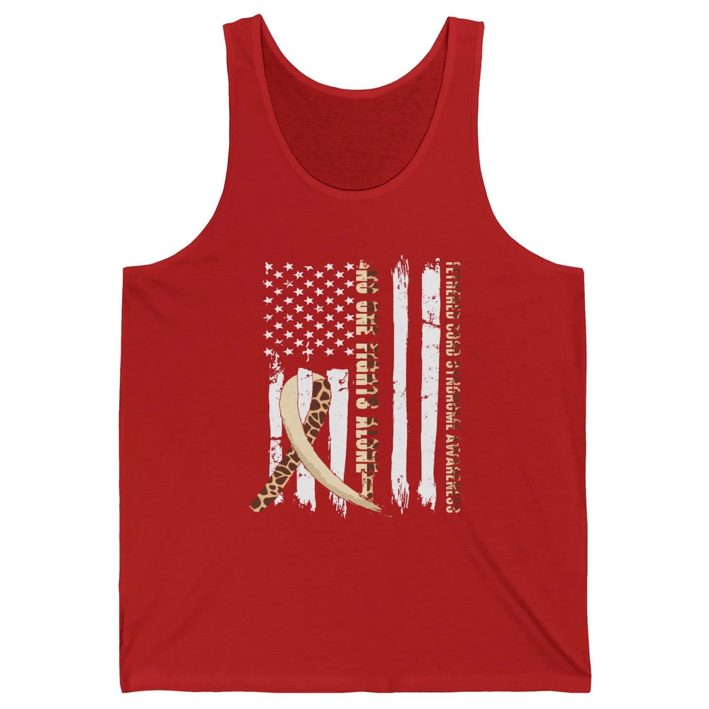 Tethered Cord Syndrome TCS Ribbon No One Fight Alone US Flag Unisex Jersey Tank