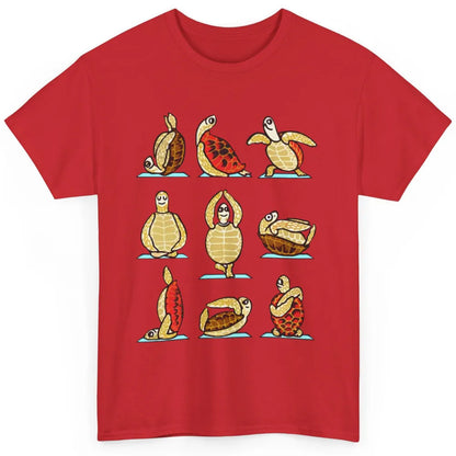 Turtles Doing Yoga Poses Funny Turtle Namaste Men Women Kid Classic Unisex T-Shirt