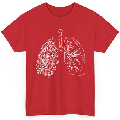 Floral Lung Botanical Asthma Cystic Fibrosis Pulmonology Classic Unisex T-Shirt