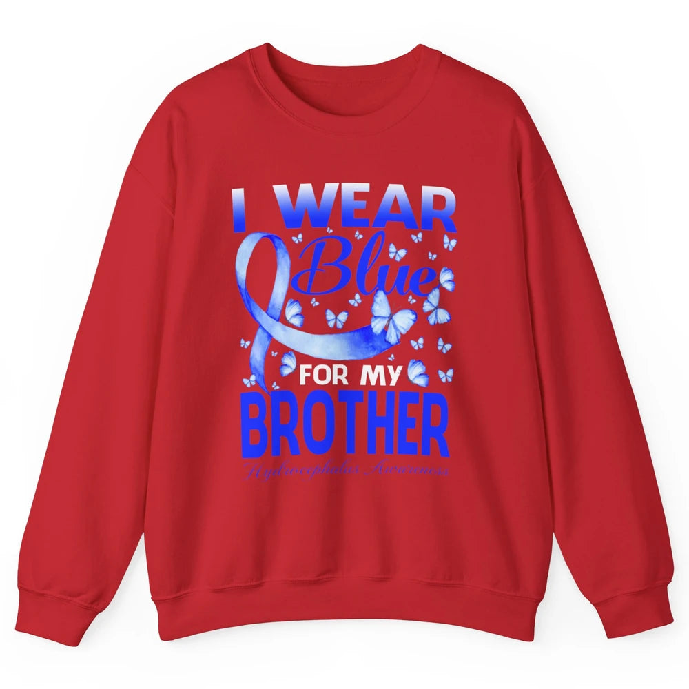 Wear Blue For Brother Warrior Hydrocephalus Cancer Awareness Unisex Crewneck Sweatshirt