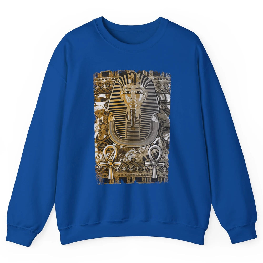 Ancient Egyptian Pyramid Golden King Tut Pharaoh Tutankhamun Unisex Crewneck Sweatshirt