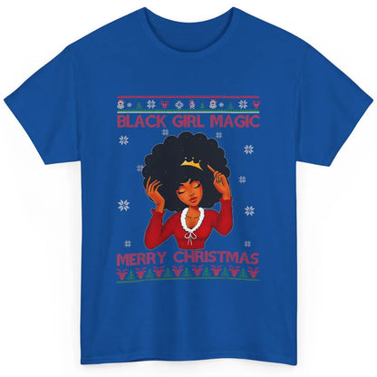 Ugly African Girl American Melanin Christmas Santa Hat Afro Classic Unisex T-Shirt