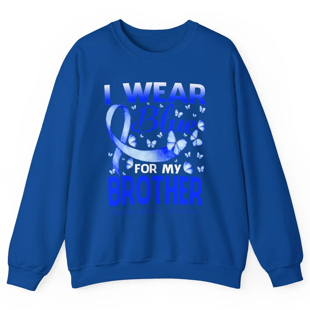 Wear Blue For Brother Warrior Hydrocephalus Cancer Awareness Unisex Crewneck Sweatshirt