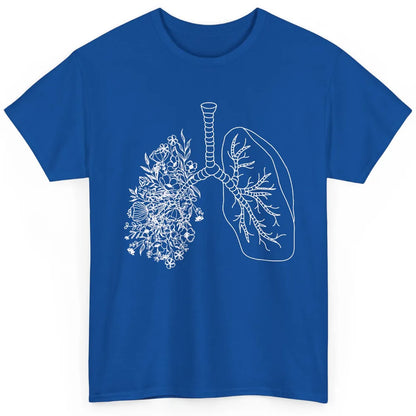 Floral Lung Botanical Asthma Cystic Fibrosis Pulmonology Classic Unisex T-Shirt