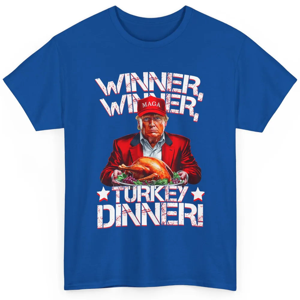 Funny Trump Winner Turkey Dinner Thanksgiving Donald Trump President Republican Political Humor Classic Unisex T-Shirt