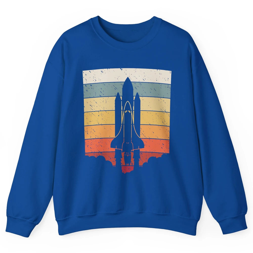 Vintage Astronaut Spaceship Spacecraft Spaceman Astrology Unisex Crewneck Sweatshirt