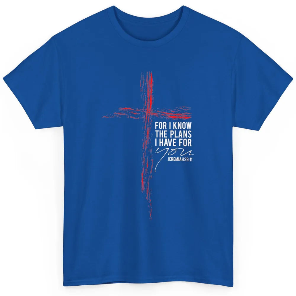 Cross Religious Plan For Jesus Christian Bible Verse Retro Classic Unisex T-Shirt