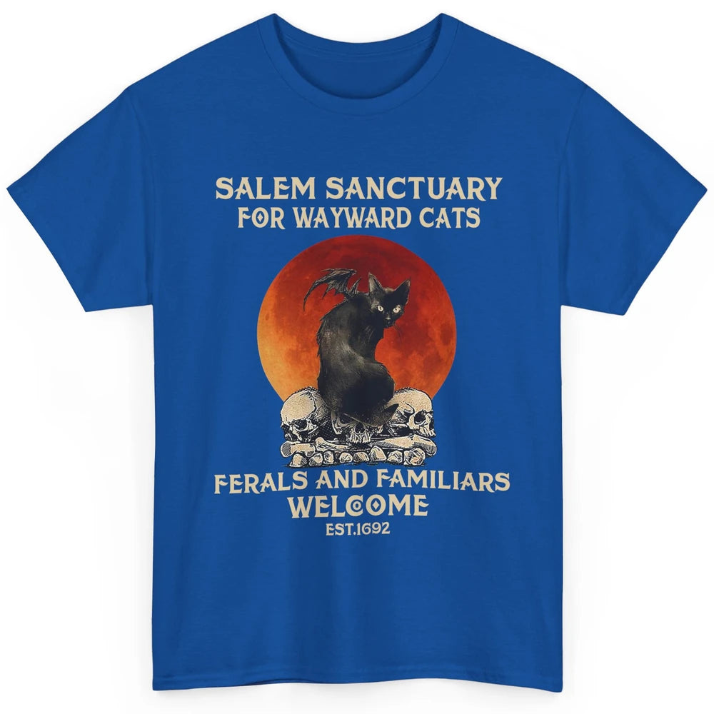 Witch Cat Salem Sanctuary Witch City Halloween Gothic Cat Classic Unisex T-Shirt