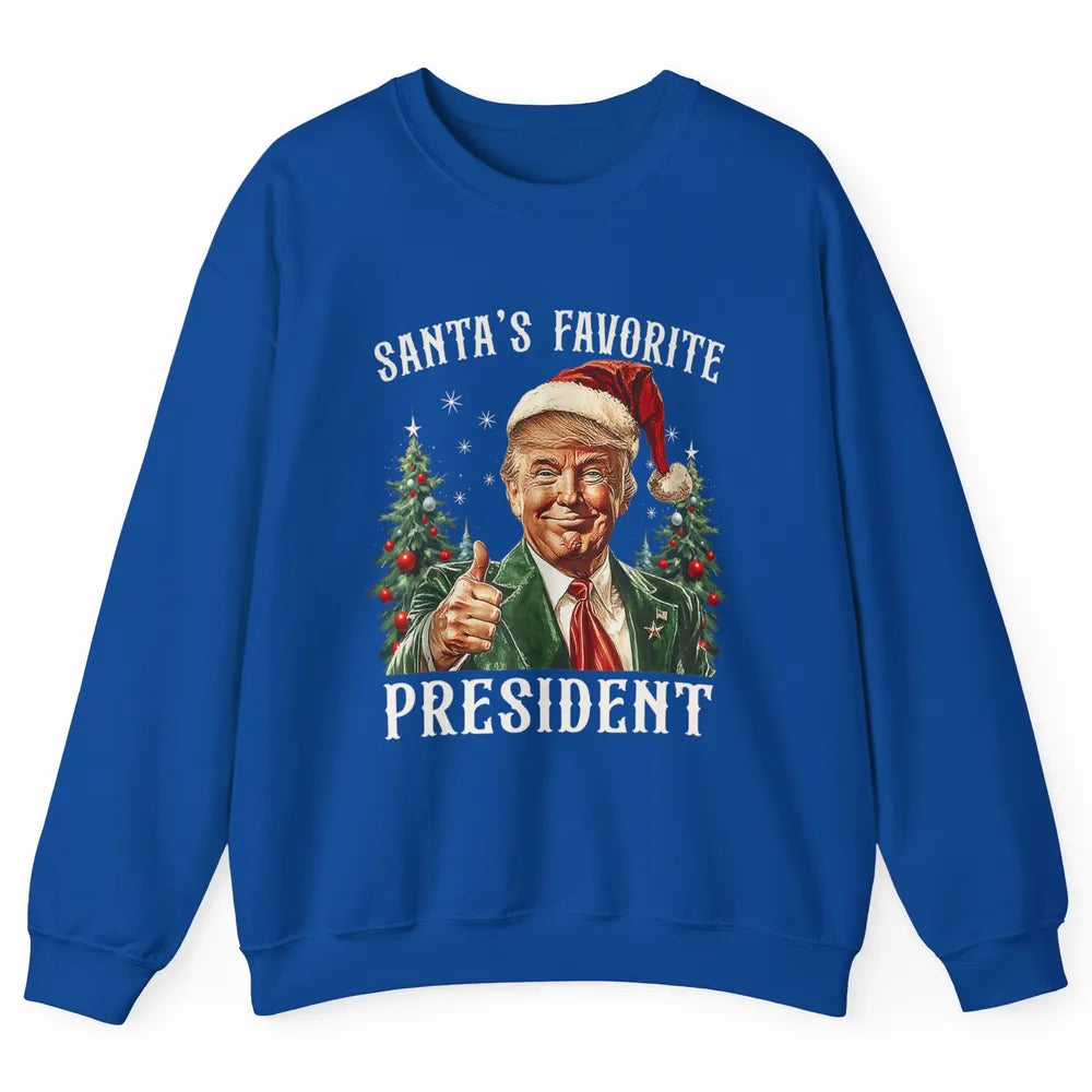 Funny Donald Trump Christmas Santa Favorite President Xmas Unisex Crewneck Sweatshirt