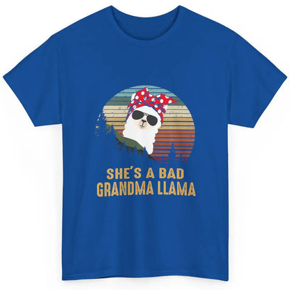 Funny Bad Grandma Llama Funny Farm Animal Alpaca Mothers Day Classic Unisex T-Shirt