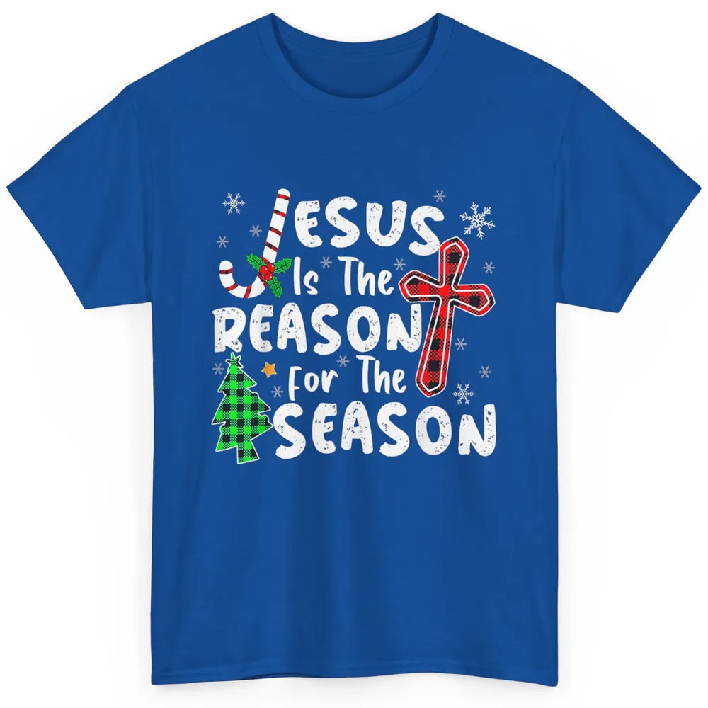 Merry Christmas Jesus The Reason For Season Xmas Cross Candy Classic Unisex T-Shirt