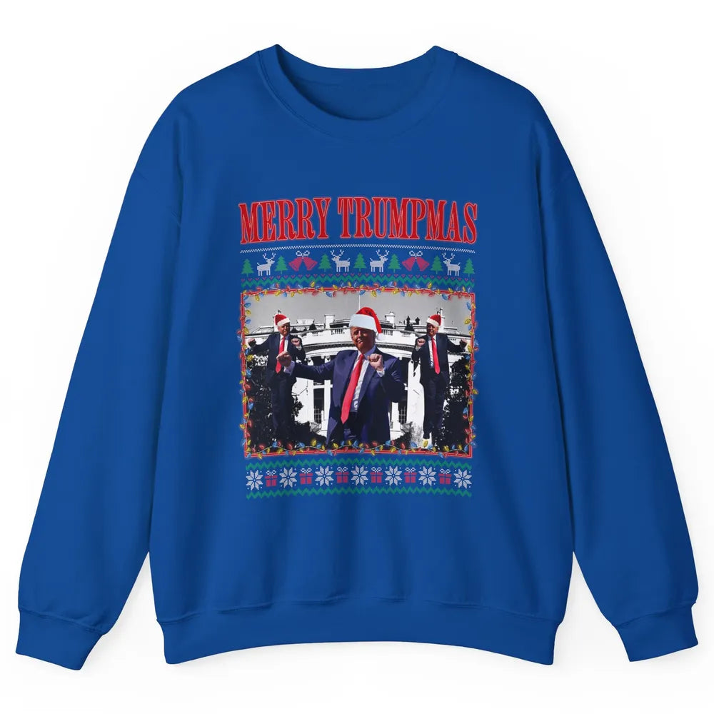 Funny Merry Trumpmas Christmas Donald Trump Santa Family Xmas President Republican Political Ugly Unisex Crewneck Sweatshirt