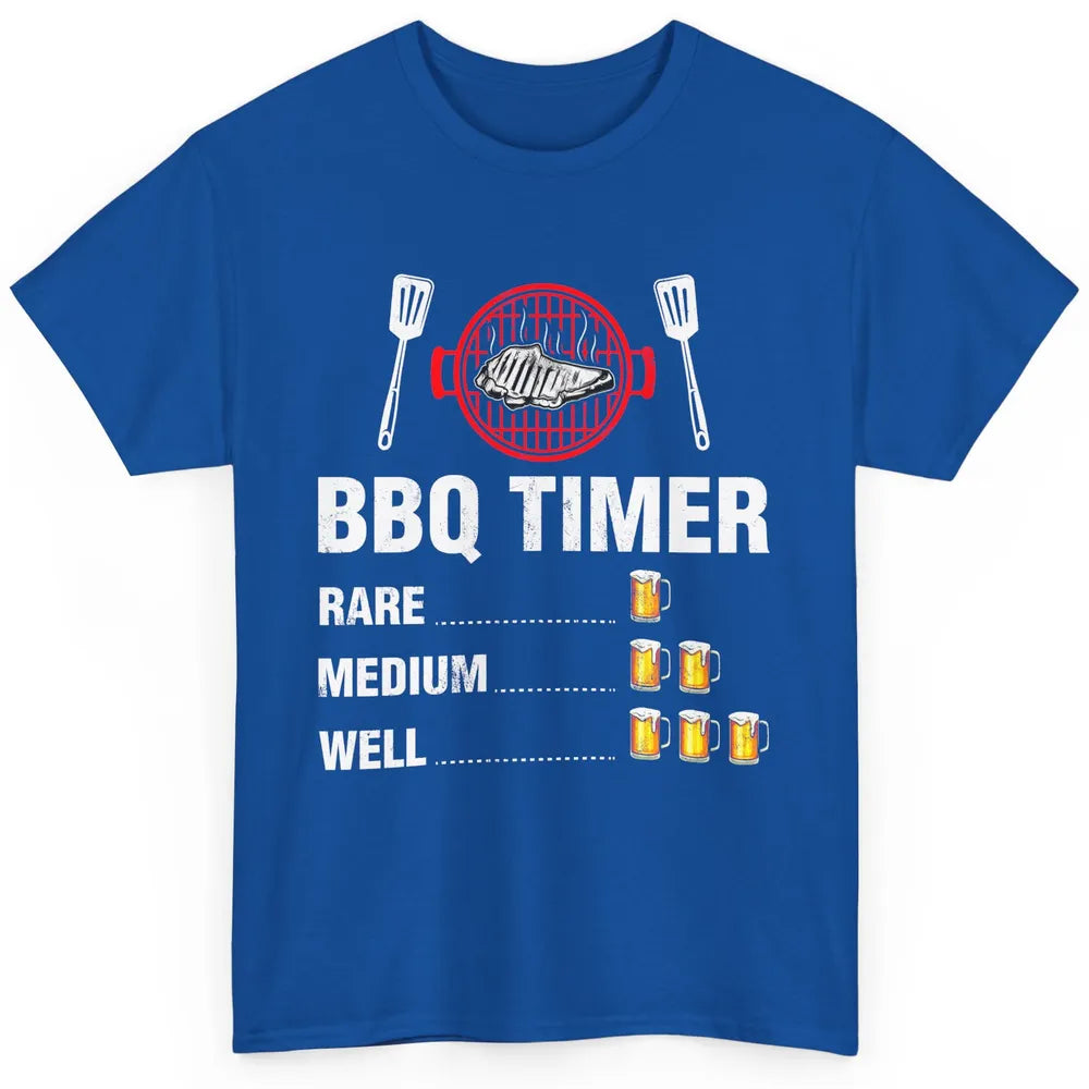 Funny BBQ Timer Beer Lovers Drinking and Grilling Classic Unisex T-Shirt