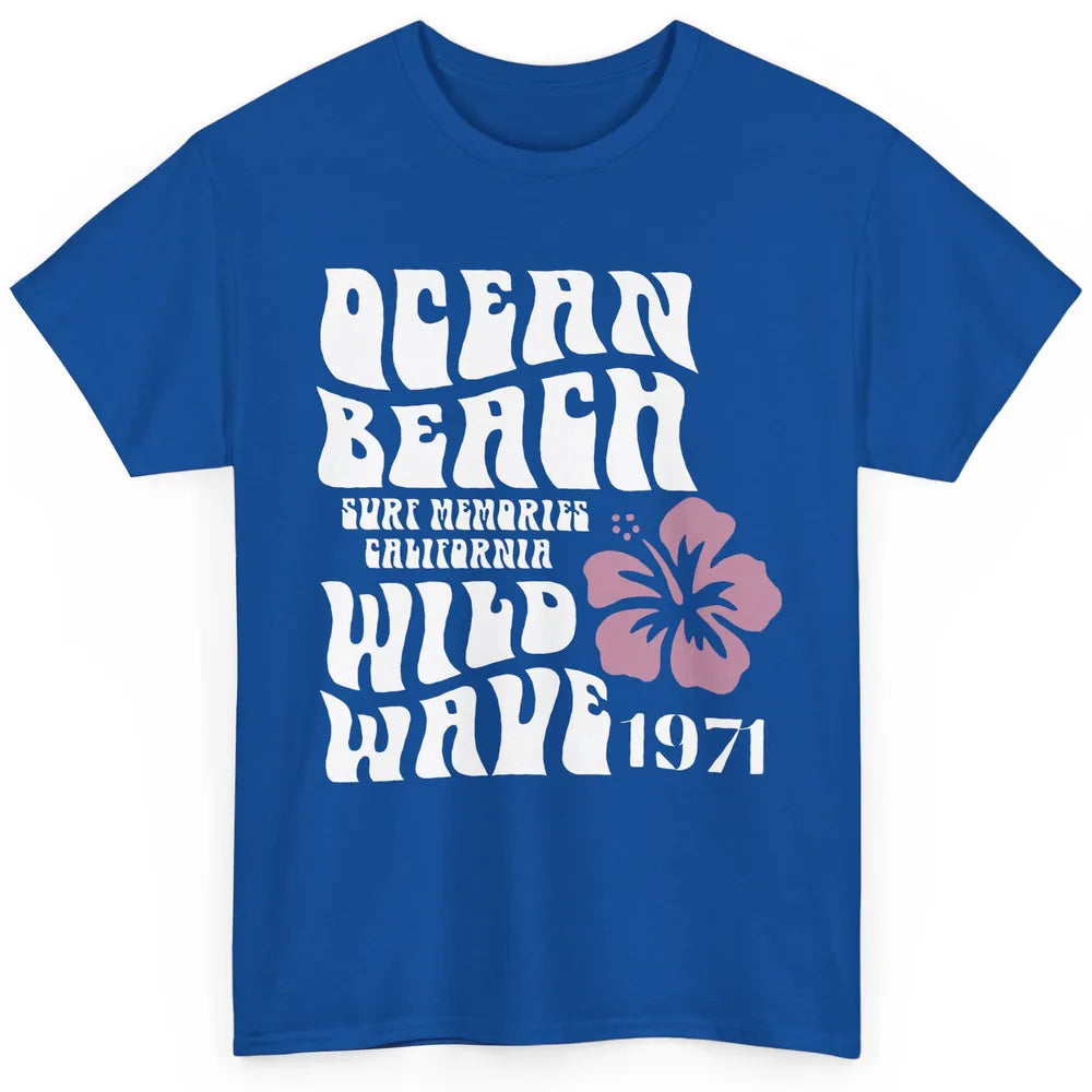 Surf Memories California Ocean Beach Wild Wave Summer Vacay Classic Unisex T-Shirt