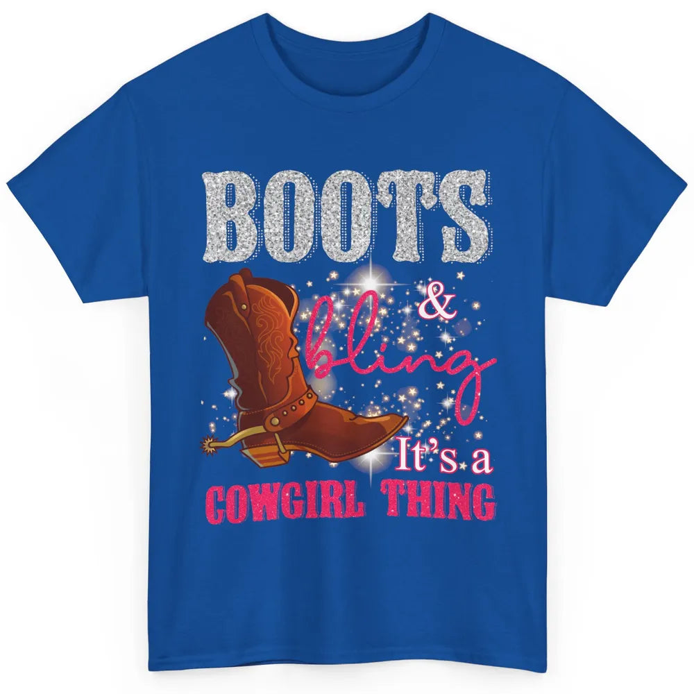 Western Country Cowgirl Thing Boots Bling Women Rodeo Cowboy Classic Unisex T-Shirt